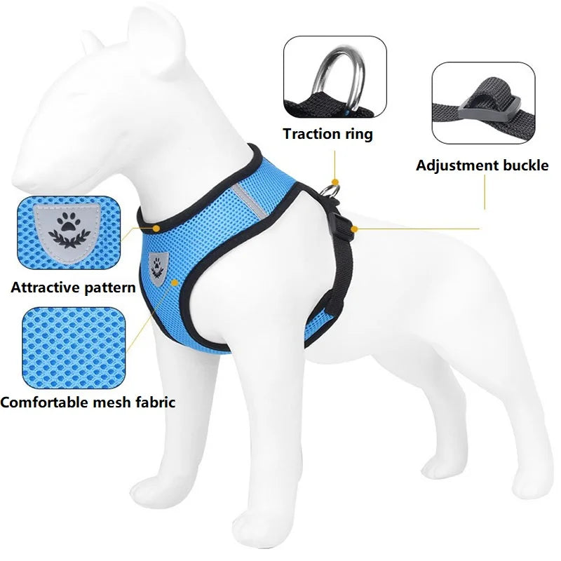 Cat Leash and Harness Cat Tent Kitten Harness Strap for Cats Neck Belt Anti Escape Pets Vest Harness Dog Neck Belt MBD01